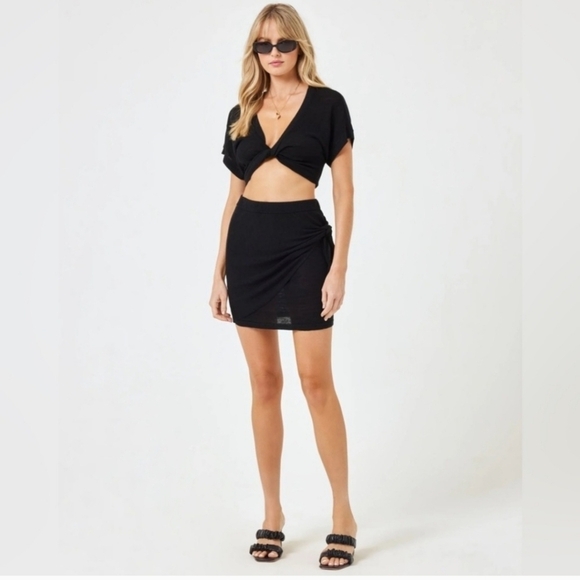 New L*Space Vagabond Black Skirt NWT Large - Picture 5 of 12